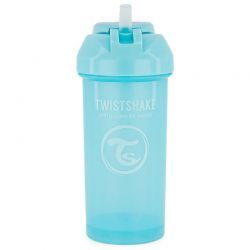 Botella con Pajita 360ml 12m+ Blanco Pastel Twistshake