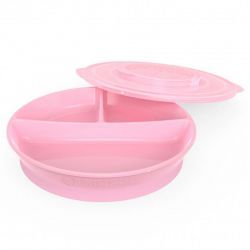 Plato Dividido Twistshake 6m+ Rosa Pastel