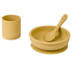 Set de Alimentacion 3 Piezas Silicona Mostaza