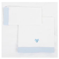 Triptico Sabana 100% Algodón Mini Venecia Azul