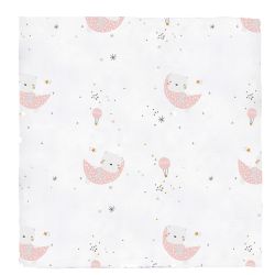 Muselina Bambú 120x120cm Osito Rosa