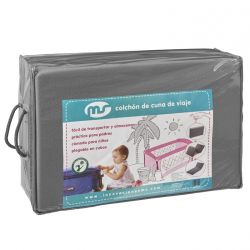 Colchon Plegable para Cuna de Viaje Gris 120x60