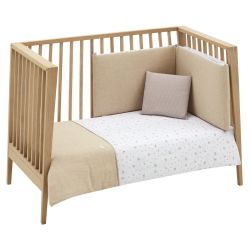 Juego 2 Piezas Funda Nordica Cuna 70 Greeny Beige 110X170X3 Cm
