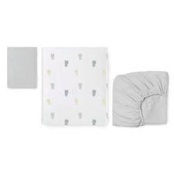 SAB.MINICUNA/MINICRIB SHEETS GREY MONTANA