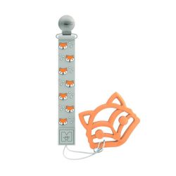 Portachupetes Silicona Con Mordedor Zorro