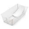 Set de Bañera Plegable Bebé Flexi Bath Sandy Beige XL con Asiento Recien Nacido