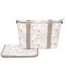 Bolso Crossbody + Cambiador Bimbidreams Estampado Niza Blanco/Lila