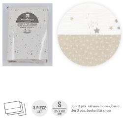 Triptico Sabanas Moises/Carro 35X80X1 Cm Sky Beige