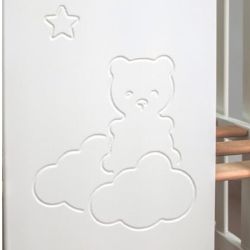 Cuna Lateral Abatible Osito - Blanco