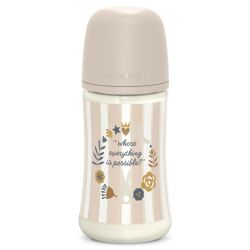 Biberon Poliamida 270ml Flujo M Wonderland Rayas - Rosa