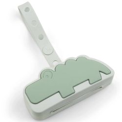 PORTA CHUPETES DE SILICONA CROCO VERDE