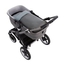 Saco Capazo + Colchoneta New Vichy 35x80x6 cm Nora Baby Bags - Azul  CAMBRASS - 1