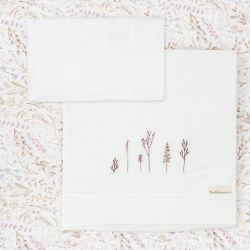 Triptico Punto Cuna 60x120cm Niza - Blanco/Lila