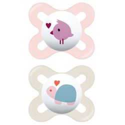 CHUPETE ORIGINAL START 0-2 SILICONA BRILLANTE (2UD) - ROSA