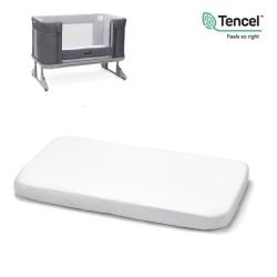 Bajera Ajustable Impermeable Tencel Minicuna Forever 54X108X12Liso E Blanco