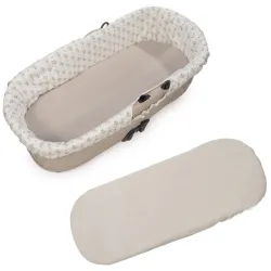 Cubre Cuco Gomas + Sábana Ajustable Cuco Botton Flores