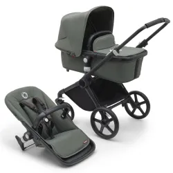 Carrito Bugaboo Fox Cub Completo Negro - Verde Bosque