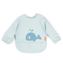 Babero Con Bolsillo y Mangas Wally Azul