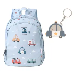 Mochila Mediana City Cars + Llavero Pers.