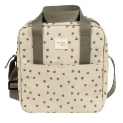 Bolsa Termica Biberones Bebes Corazones Poppy Musgo