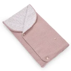 Saco Nana Solapas Punto/tela Alia Rosa Atardecer