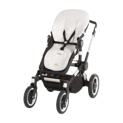 Colchoneta Silla Universal Reversible Oval Linen Gris 43X88X1 Cm