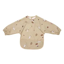 Babero Punto Con Mangas 9-18M Me-Forest Animals Sand