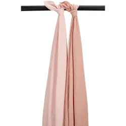 Muselina Lavada Gde Pack De 2 120X120 Cm Me-Uni Soft Rose/Rose