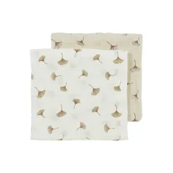 Muselina Lavada Mediana Pack 2 70X70 Cm Me-Gingko Off White/Sand