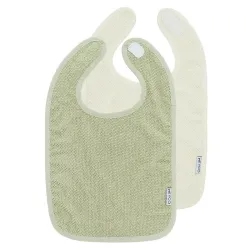 Pack 2 Baberos Rizo Cuadrados 27X43 Cm Me-Popcorn Naturel/S.Olive