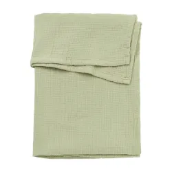 Sabana Minicuna/Moises Muselina Lavada 75X100 Cm Me-Uni Soft Olive