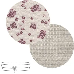 Garnitura Capazo Cremallera Reversible Naturale Rosa 35X75X35 Cm