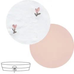 Garnitura Capazo Reversible Harmony Rosa 35X75X35 Cm