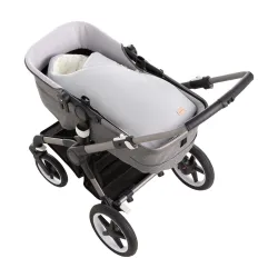 Saco Capazo Cruzado Reversible Puppy Gris 40X80X5 Cm