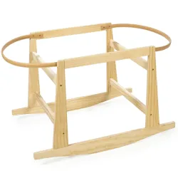 Soporte Moises Mimbre Balancín Madera Natural