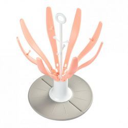 Escorredor de mamadeira dobrável rosa flor