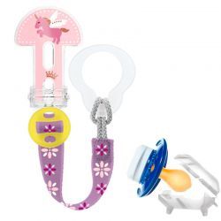 Broche para Chupete e Cobertura de Proteção MAM Rosa