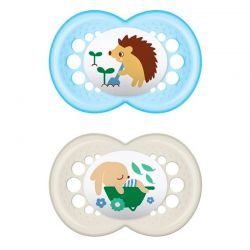 Chupete de silicone 6+ meses Pacote azul 2 unidades