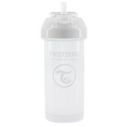 Garrafa com Palhinha 360ml 12m+ Branco Pastel