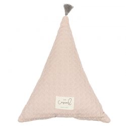 Almofada Triangular 35x35cm Crochê Dream Rosa