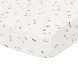 Lençol ajustável para berço Sailor Bay Branco.