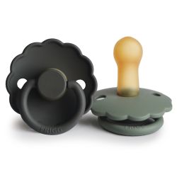 Pack 2 Chupetas Block Látex Daisy Graphite/Lily Pad 6+