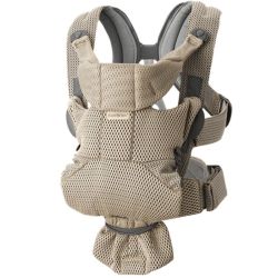 MOCHILA PORTA BEBÊ MOVE BABYBJÖRN CINZA/BEIGE, TECIDO MESH