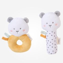 CONJUNTO DE 2 CHOCALHOS DE MOSTARDA "SWEET & FUN"