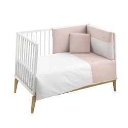 Jogo 2 Peças F.Nordica Berço 70 Plumeti Rosa 110X170X3 Cm