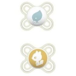 CHUPETA PERFECT START 0-2 SILICONE MATE (2UD) - NEUTRO