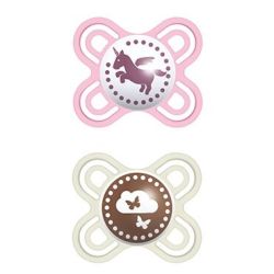 CHUPETA PERFECT START 0-2 SILICONE MATE (2UD) - ROSA