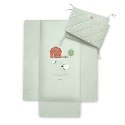 PACK COLCHA E PROTETOR 60X120 FUNNY FARM MENTA