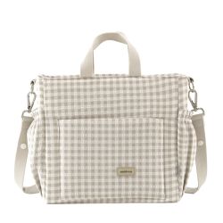 Bolsa Maternal Pack Vicky Beige 16X43X37 Cm