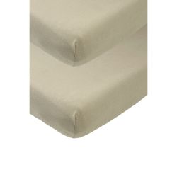 Lençol Ajustável Berço 60 Pack 2 60X120 Cm Me-Uni Taupe